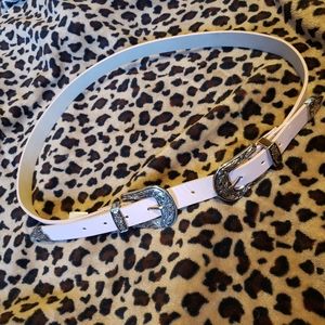 Womens double buckle belt